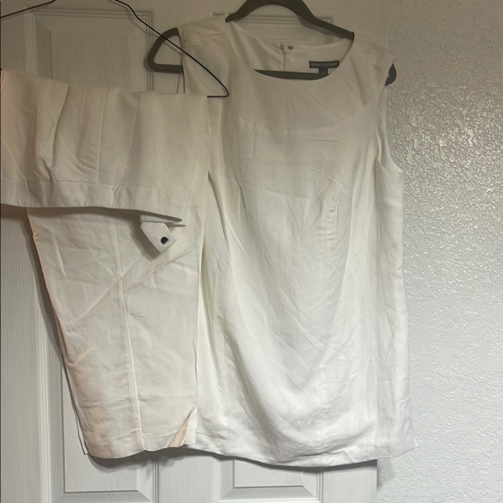 Jessica London White Pantsuit